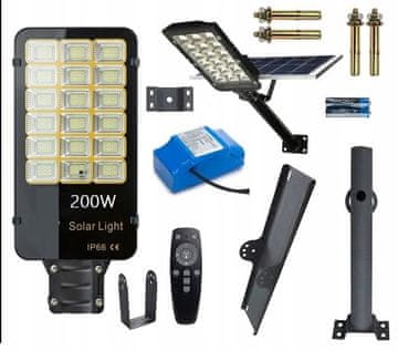 Solarna LED ulična svjetiljka 200W industrijska 30 Ah