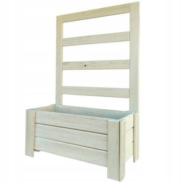 BE Velika vrtna saksija, drvena pergola 60x38x38