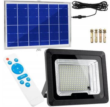 Solarna halogena lampa sa senzorom sumraka 100W 303 LED lampa 5Ah aluminij