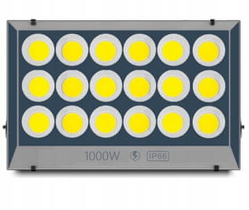 Halogena LED vanjska ZA vrt, garažu, izgradnju hale, 1000W, vodootporna