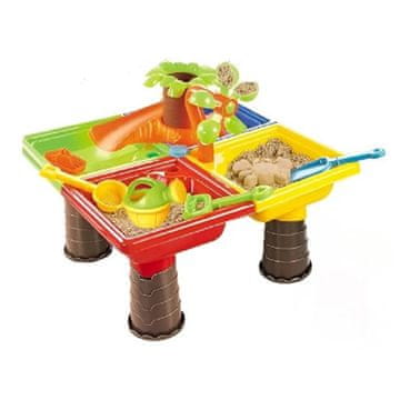 JOJOY® Dječji stol za igru s pijeskom i vodom – set za plažu s dodacima | SANDLANDIA