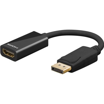 Goobay DisplayPort na HDMI 0,1 m crni adapter