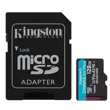 Kingston Canvas Go! Plus microSD 128 GB Class 10 UHS-I U3 V30 A2 adapter (SDCG4/128GB) memorijska kartica