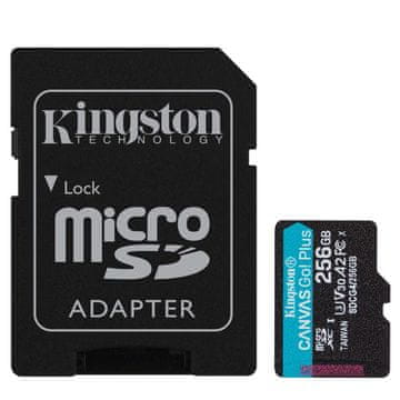 Kingston Canvas Go! Plus microSD 256 GB Class 10 UHS-I U3 V30 A2 adapter (SDCG4/256GB) memorijska kartica