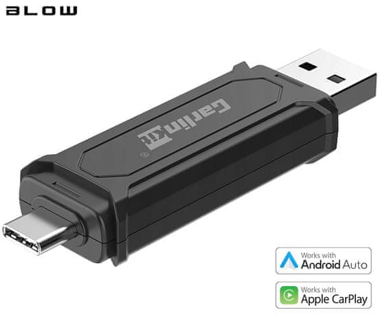 Blow Carlinkit Mini SE PRO univerzalni adapter, Android Auto / Apple CarPlay, Plug&amp;Play, USB-A / USB-C