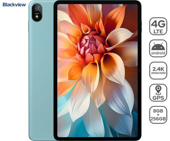 Blackview TAB 18 tablet, 4G LTE, 8/256GB, IPS, GPS, zeleni + torbica