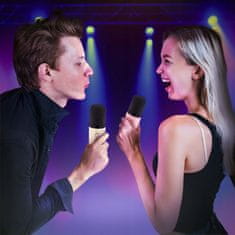 Dexxer Aku. 1200mAh karaoke zvočnik Bluetooth 5.3 2x mikrofon LED RGB