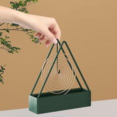 HOME & MARKER® Držač spirale protiv komaraca, metalni stalak za zid ili stol, za unutarnju i vanjsku upotrebu | BUZZINO, zelena