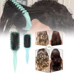 FRILLA® Četka za raščešljavanje kose, bez čupanja i oštećenja, pogodna za kovrčavu i gustu kosu | CURLISTA