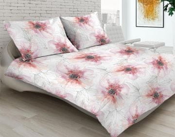 PREMIUM satenska posteljina 220x200 Ružičasti cvjetovi