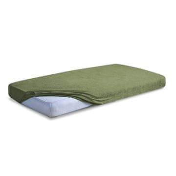 PREMIUM FROTIRNA ČARŠAFA S FLEKSIBILNIM PODLOGOM 180x190, 180x200x20, ZELENA_35,