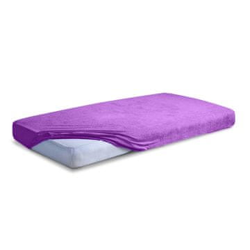 KLASIČNA FROTIRNA ČARŠAFA S OKOVIMA 180x190, 180x200x20, tamnoljubičasta_22,