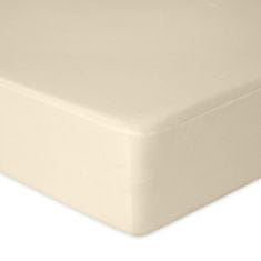 PREMIUM plahta od žerseja s elastičnim uzorkom 110x190, 120x200x30, ecru_02,