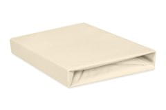 PREMIUM plahta od žerseja s elastičnim uzorkom 110x190, 120x200x30, ecru_02,