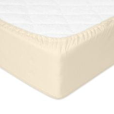 PREMIUM plahta od žerseja s elastičnim uzorkom 110x190, 120x200x30, ecru_02,
