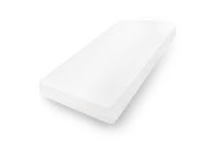 PREMIUM plahta od žerseja s elastičnim uzorkom 110x190, 120x200x20, bijela_01,