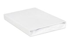PREMIUM plahta od žerseja s elastičnim uzorkom 110x190, 120x200x20, bijela_01,