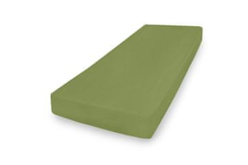 PREMIUM plahta od žerseja 90x200, 100x200x20, zelena_35,