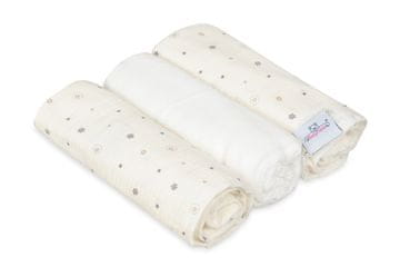 BabyMatex Pelene 70x80 MUSLIN DIZAJN 3 kom. Zvijezde