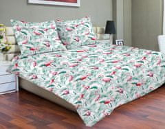 PREMIUM satenska posteljina 160x200 Flamingo Leaves