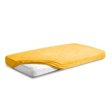 PREMIUM FROTIRNA ČARŠAFA S FLEKSIBILNIM PODLOGOM 190x210, 200x220x20, ŽUTA_05,
