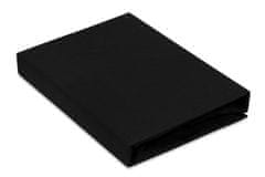 PREMIUM plahta od žerseja s elastičnim uzorkom 130x190, 140x200x20, crna_48,