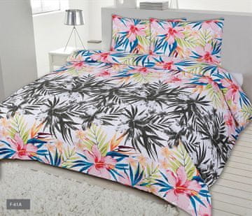 Flanelski set posteljine 160x200 F61A s cvjetnim uzorkom