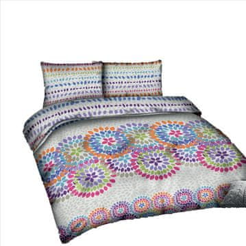 Satenska posteljina 220x200 deSATIN RANFORCE R17 Šareno lišće