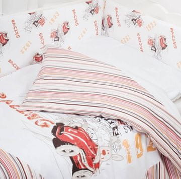 BabyMatex SWEET MIX Racing Red set posteljine od 3 dijela