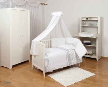 BabyMatex BIANCO Twins set posteljine od 3 dijela