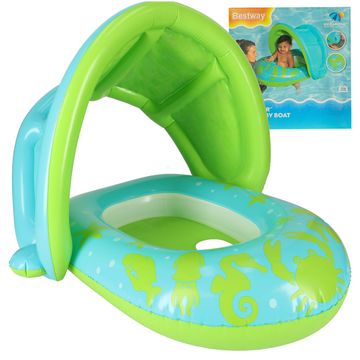 Ikonka BESTWAY 34091 Napuhujući ponton s krovićem zeleni