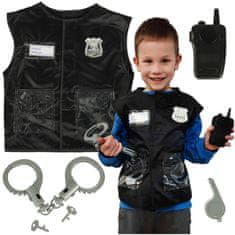 Ikonka Kostim policajca za karneval set za djecu od 3-8 godina