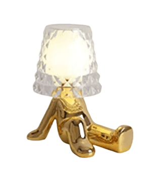 Hombre - moderna stolna lampa u obliku zlatnog čovjeka