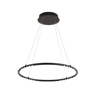 OptiQ Okrugla - moderna viseća lampa 15W LED 60 cm prsten crna