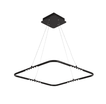 OptiQ Square - moderna viseća lampa 15 W LED 60 x 60 cm crna
