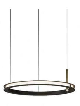 Anillo - moderna viseća lampa 55W LED prsten 60 cm crna