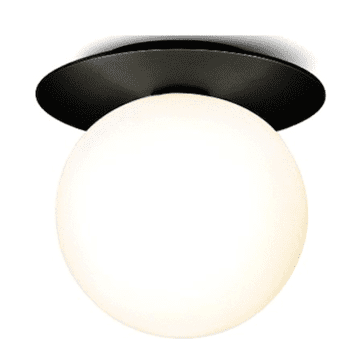 Milky ball - crna stropna lampa 18 cm