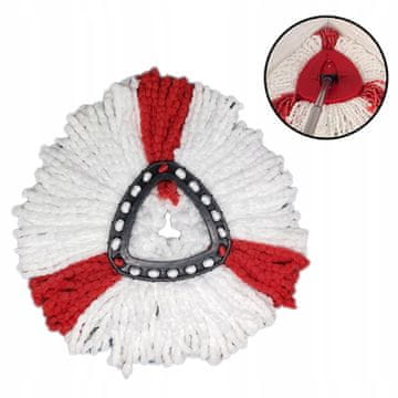 Rosfix Rotirajući uložak za mop 38 cm crveno-bijeli