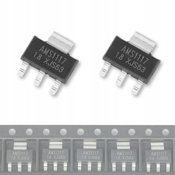 AMS1117 5V 1A regulator napona u SMD SOT223 kućištu 2 kom.