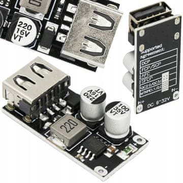 Rosfix 1-kanalni pretvarač napona punjač 2.0 3.0 USB step down