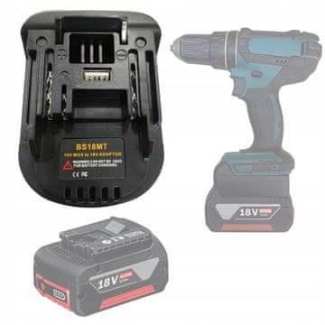 Rosfix Adapter/pretvarač za bateriju Bosch 18V na Makita 18V (BS18MT)