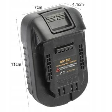 Adapter/pretvarač za Bosch 18V na Dewalt 18V bateriju (BS18DL)