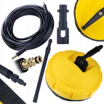 Rosfix T-racer kockasta četka za pranje za Karcher perače pod tlakom + 10 m Click-Click visokotlačno crijevo za Kärcher perače pod tlakom