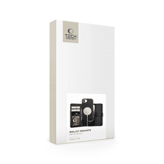 Tech-protect Wallet MagSafe preklopna maska za iPhone 16e, crno