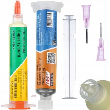 Rosfix Flux u šprici NC-559-ASM + Lemna pasta (tekući kositar) u šprici XG-Z40 35g