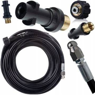 Rosfix Rosfix crijevo za čišćenje kanalizacije s navojem M22 30M + adapter M22 na Bayonet za perilicu tlaka serije HD HDS na serije K (K2, K3, K4, K5, K6 K7)