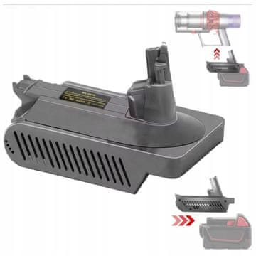 Rosfix Adapter/pretvarač akumulatora Milwaukee 18V za Dyson V10