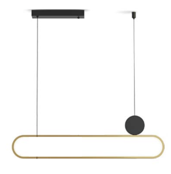 Elyptica - Moderna LED viseća lampa za blagovaonicu, 100 cm, zlatna