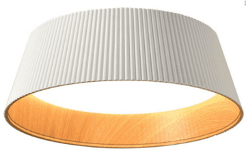 Aspe - Stropna lampa 45cm 30W, bijela + drvo