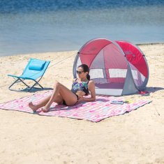 NILS NC3142 CRVENO-SIVI ŠATOR ZA PLAŽU S PRIZEMLJEM CAMP